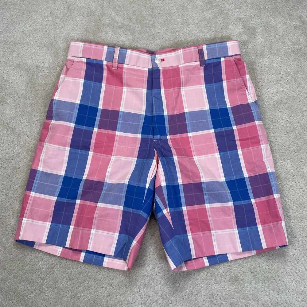 J Mclaughlin Plaid Shorts Mens 32 Pastel Preppy NWOT